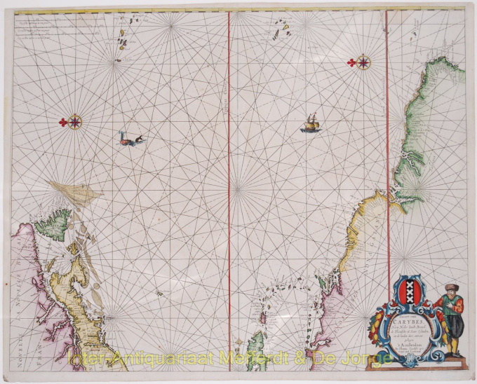 Americas, Caribbean sea chart by