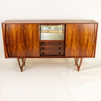 A Brazilian rosewood sideboard with bar – KP Møbler, Denmark by Kurt Østervig