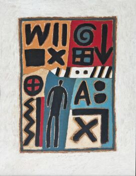Compositie met symbolen by Ferenc Gögös