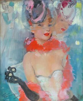 Sortie de l'opera by Jean-Gabriel Domergue
