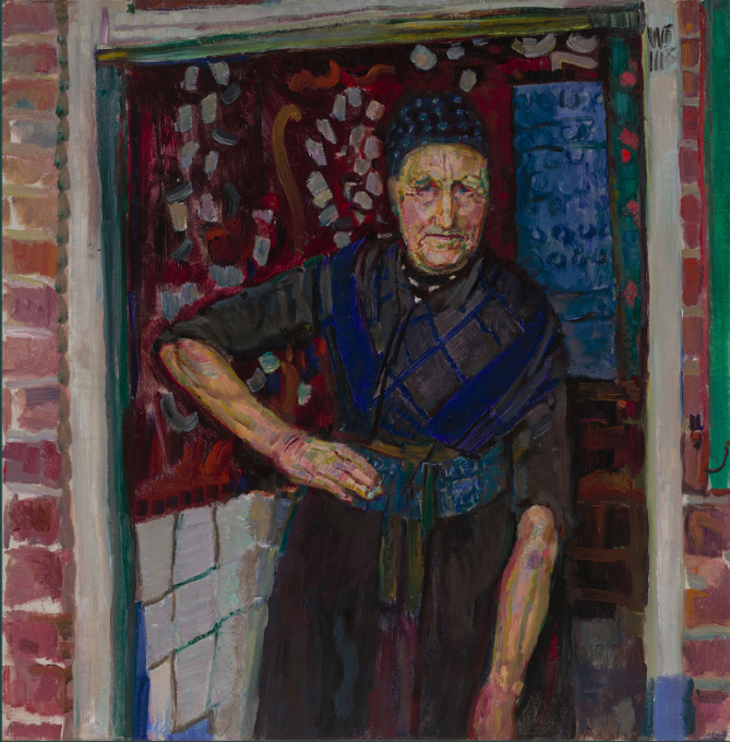 Oude Staphorster boerin by Jan Sluijters