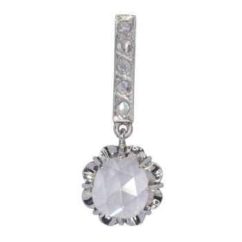 Vintage Art Deco diamond pendant with large rose cut diamond by Unknown artist