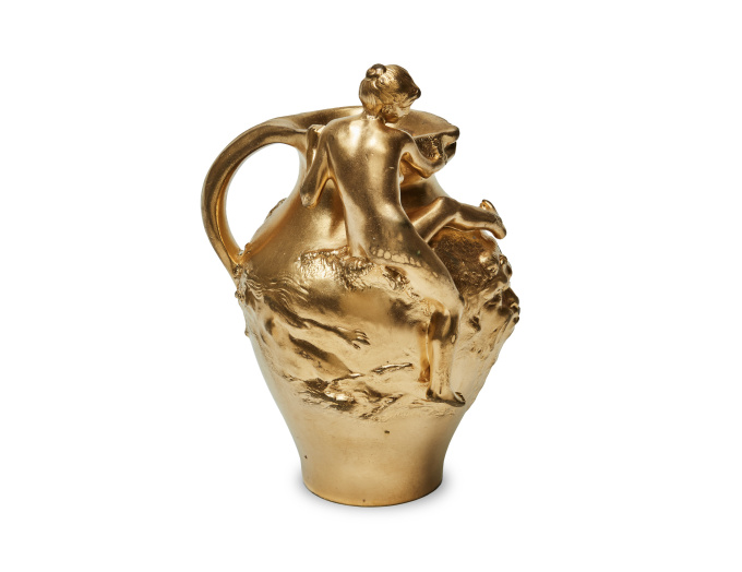 Auguste Ledru – Gilded Bronze Art Nouveau Ewer-Vase – Susse Frères, Paris by Frères Foundry Susse