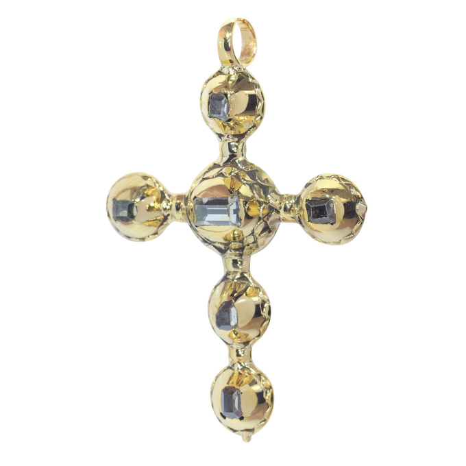 Antique diamond cross by Artista Sconosciuto