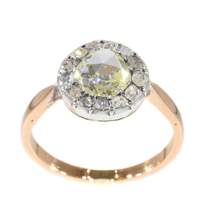 Victorian ring with rose cut diamonds by Artista Desconocido