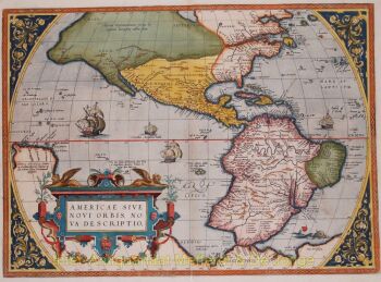 America map  by Abraham Ortelius