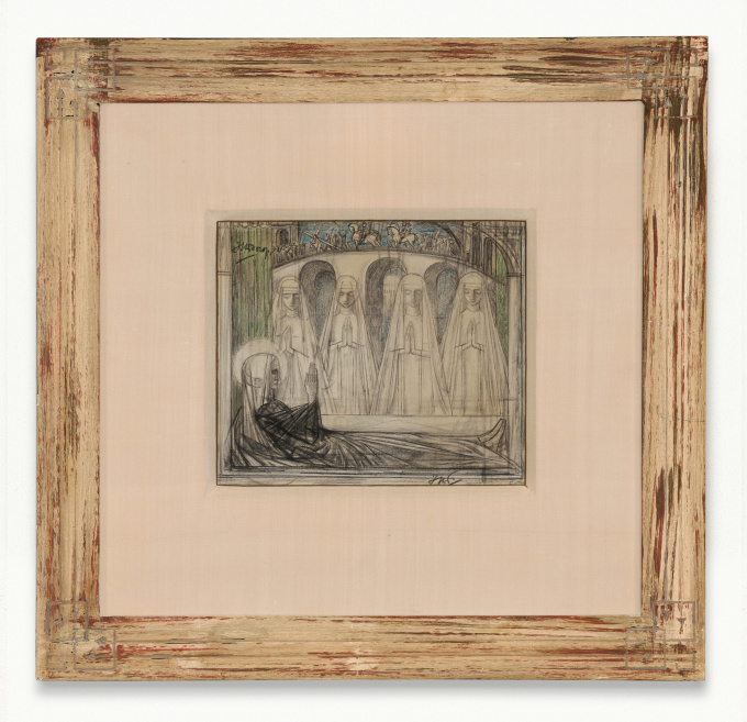 Het sterfbed van de heilige Theresa by Jan Toorop