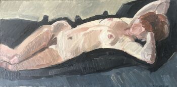 Liggend naakt by Peter Struycken