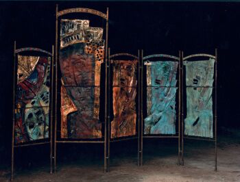 folding screen/ kamerscherm by Linda Verkaaik