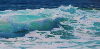 Erika Toliusis The Flow of Now Original oil painting 90 x182 cm by Erika Toliusis
