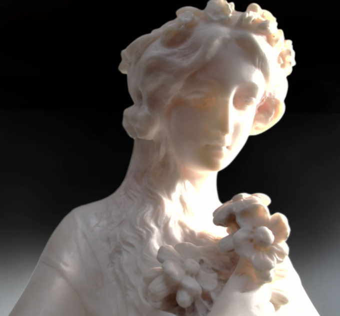 Femme fleur by Onbekende Kunstenaar