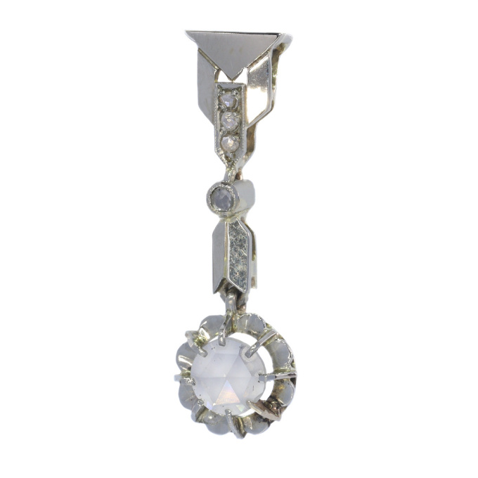 Vintage Art Deco large rose cut diamond pendant by Artista Desconhecido