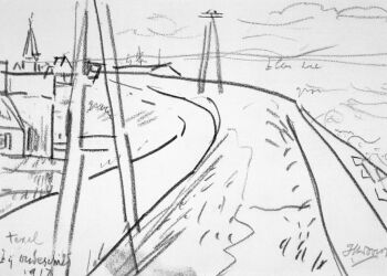 Landschap bij Oude Schild, Texel by Jan Toorop