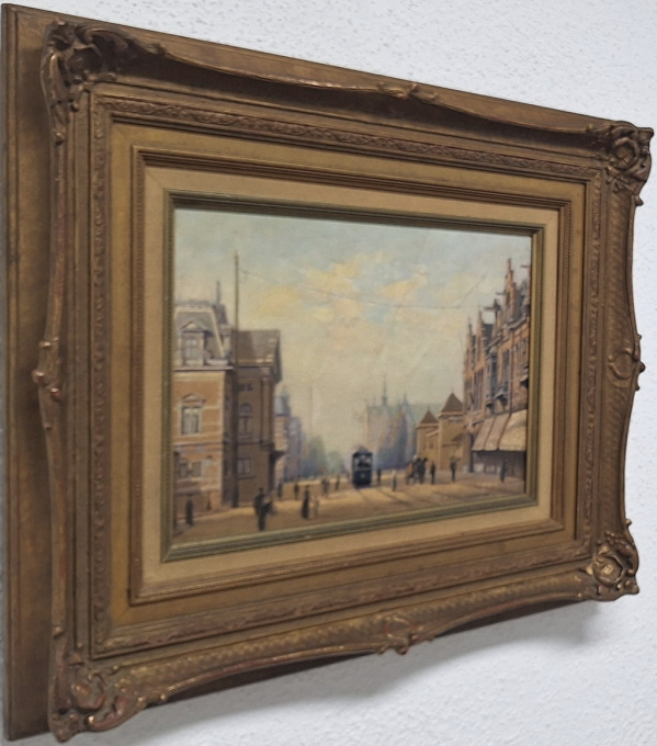 Stadsgezicht Amsterdam, Van Baerlestraat met het Koninklijk Concertgebouw en de Amsterdamse IJsclub by Wilbrandus Joannes Koppius
