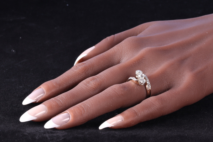 Love Across Time: 1920s Belle Époque Diamond Statement Ring by Unknown artist