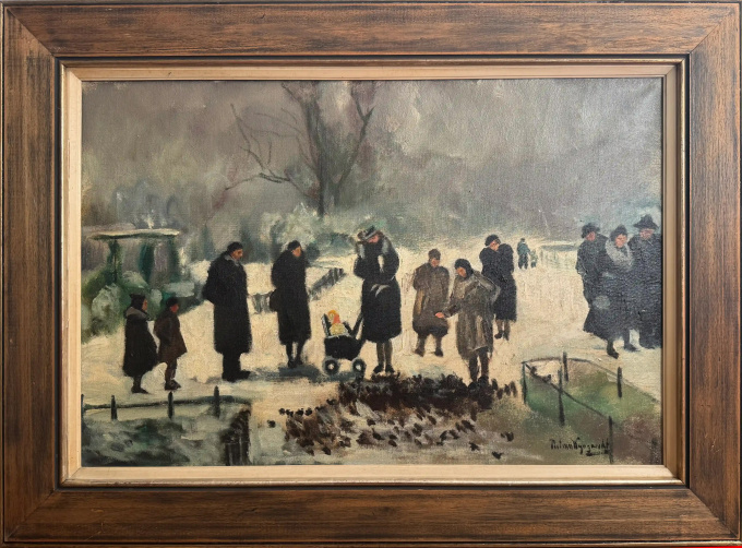 Barre winter in het Vondelpark by Piet van Wijngaerdt