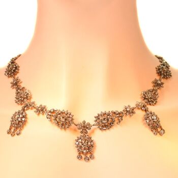 Antique Victorian diamond necklace by Onbekende Kunstenaar