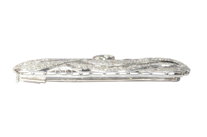 Vintage 1920's Art Deco platinum diamond brooch by Unbekannter Künstler