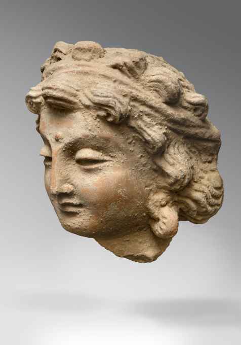 Head of a female attendant by Unknown artist