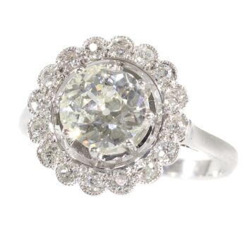 Platinum Art Deco diamond engagement ring by Unknown artist