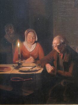 The prayer before the meal by Pieter Gerardus Sjamaar
