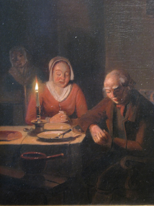 The prayer before the meal by Pieter Gerardus Sjamaar