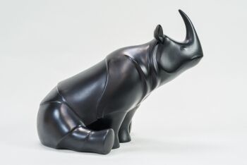 Zittende neushoorn - In Stock by Evert den Hartog