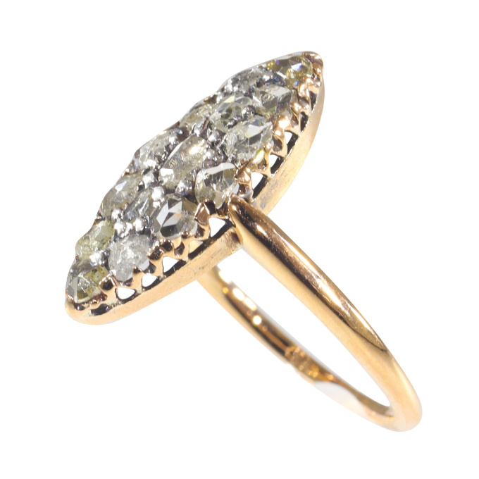 Vintage antique Late Victorian rose cut diamond ring by Unbekannter Künstler