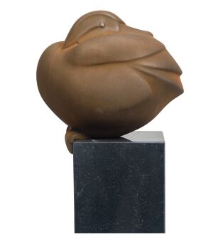 Zittend eendje by Evert den Hartog
