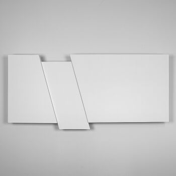 “Relief in white no. 63”, 1981 – painted wood and multiplex by Lars-Erik Falk