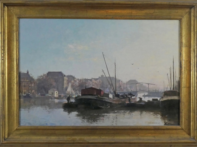 Gezicht op de Amstel by Cornelis Vreedenburgh
