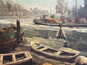 Havengezicht by Jan van Bloppoel
