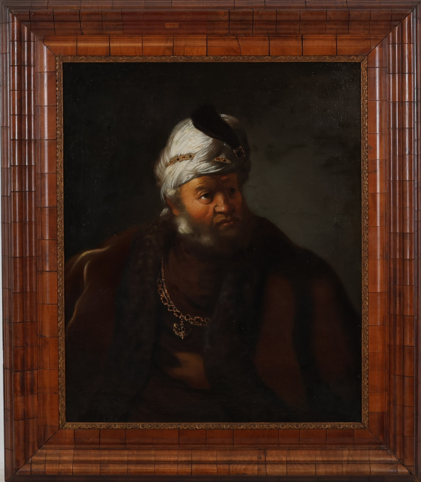 Portrait of a man with a turban by Unbekannter Künstler
