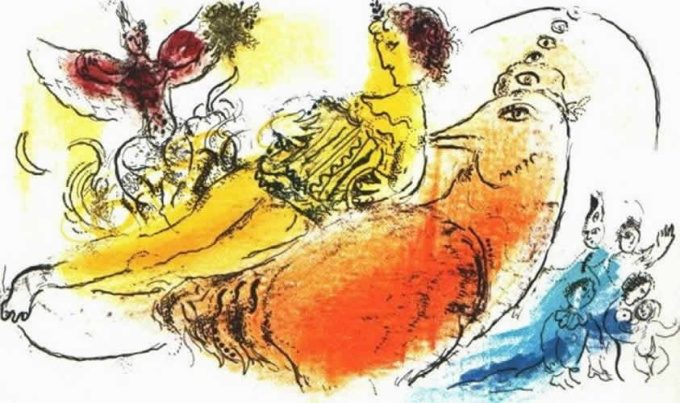 L'Accordeoniste by Marc Chagall