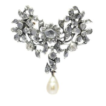 Antique early 18th Century Georgian diamond brooch by Artista Sconosciuto