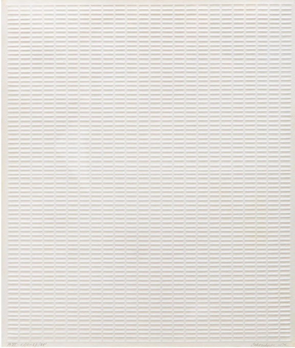 Geprägte Strukturen (M I–VIII) (1972) by Jan Schoonhoven