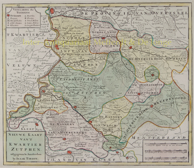 Gelderland, Kwartier Zutphen  by Isaak Tirion
