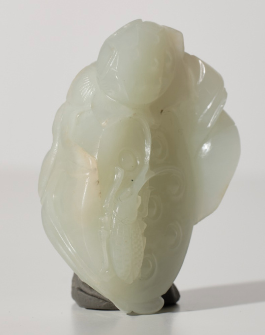 A white jade ‘Lotus Seedpod and Bug’ carving, Qing dynasty, 18th century by Artiste Inconnu
