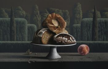 Broodjes in formeel landschap by Victor Muller