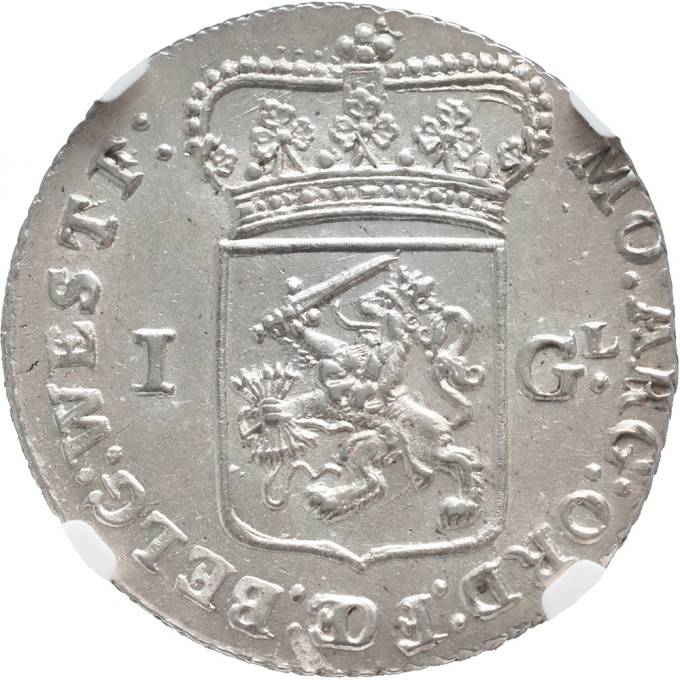 1 gulden West-Friesland NGC MS 63 by Artista Sconosciuto