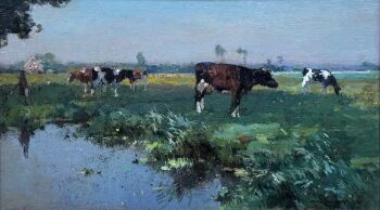 Weidelandschap met koeien by Cornelis Vreedenburgh
