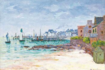 "Port Maria, Quiberon" by MAXIME CAMILLE LOUIS MAUFRA
