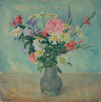 Still life with flowers by Jan van Herwijnen