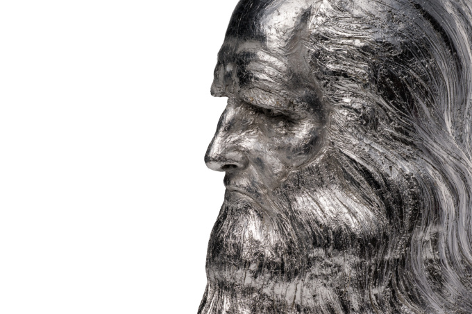 San Leonardo da Vinci - silver leaf by Eleonora Francioni Antonio Mastromarino