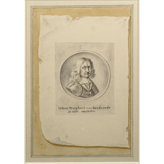  Trompe l’oeil and silver medal of Jan Wolfert van Brederode, lord of Vianen and Ameide, by Antonina Houbraken  by Unknown artist