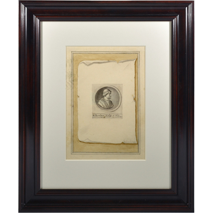 Trompe l’oeil and bronze and silver medal of Dr. Nicolaes Tulp, mayor of Amsterdam, by Antonina Houbraken by Unbekannter Künstler