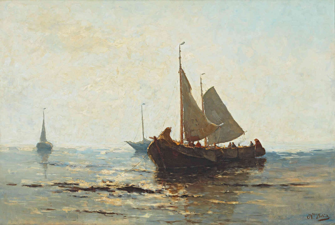 OP DE SLIKKEN by Willem Johannes Schütz