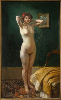 Naakportret van Ersilla Rinaldi by Kees Maks