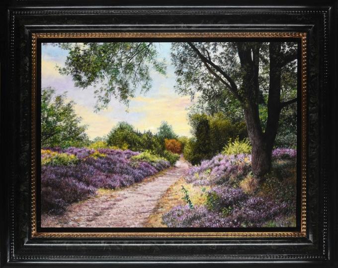 Bloeiende heide by Walter Elst