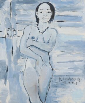 Naked woman by Peter Klashorst